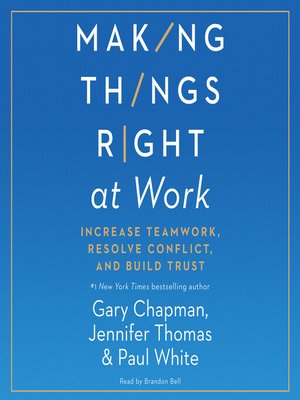 cover image of Making Things Right at Work